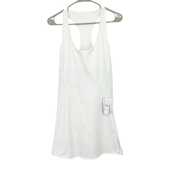 J Crew White Sports Dress With Shorts Side Slit Pickleball Tennis Size Small NWT - Picture 2 of 6